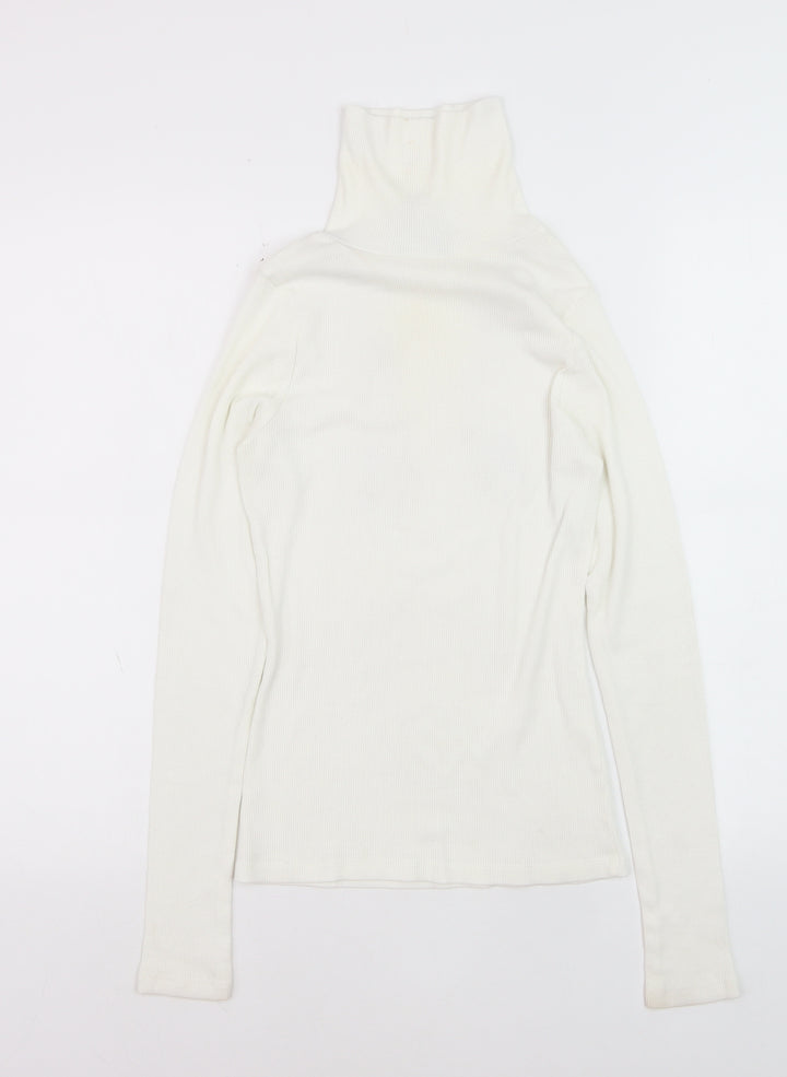 New Look Women’s White Roll Neck Slim Fit Jumper Size 8