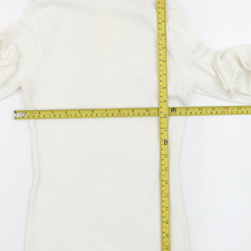 New Look Women’s White Roll Neck Slim Fit Jumper Size 8