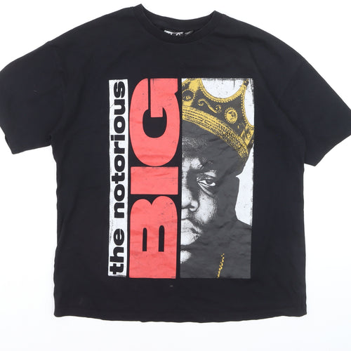 The Notorious B.I.G. Men's Black Graphic T-Shirt Size M Music Hip Hop