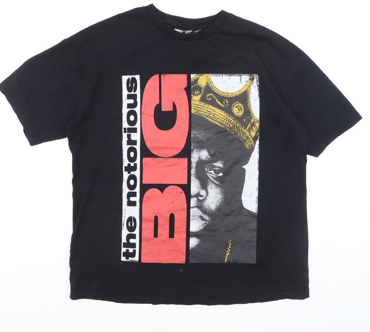 The Notorious B.I.G. Men's Black Graphic T-Shirt Size M Music Hip Hop