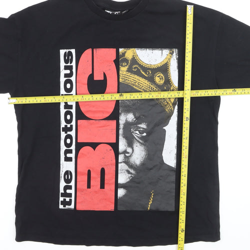 The Notorious B.I.G. Men's Black Graphic T-Shirt Size M Music Hip Hop