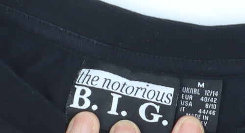 The Notorious B.I.G. Men's Black Graphic T-Shirt Size M Music Hip Hop
