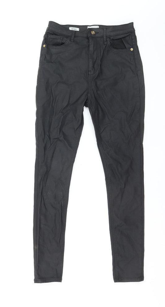 River Island Women Black Size 10R Skinny Denim Trousers