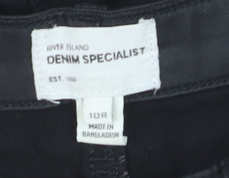 River Island Women Black Size 10R Skinny Denim Trousers