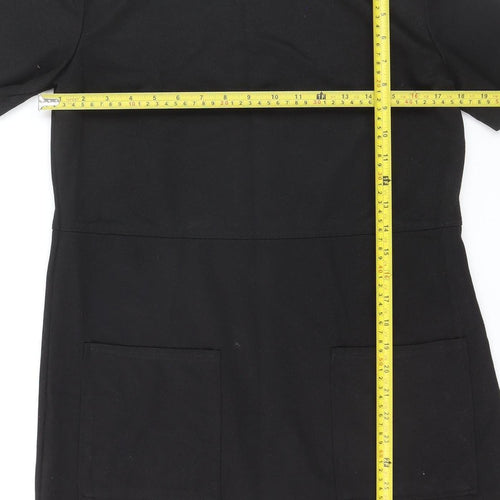 Zara Women Black Short Sleeve Shift Dress Size 8