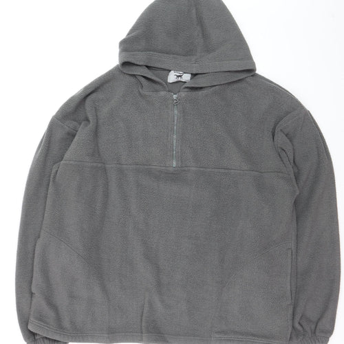 Scorpion Men's Grey Fleece 1/2 Zip Pullover Hoodie Size L