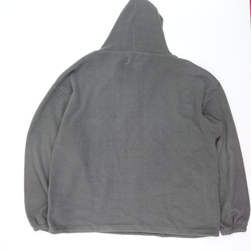 Scorpion Men's Grey Fleece 1/2 Zip Pullover Hoodie Size L