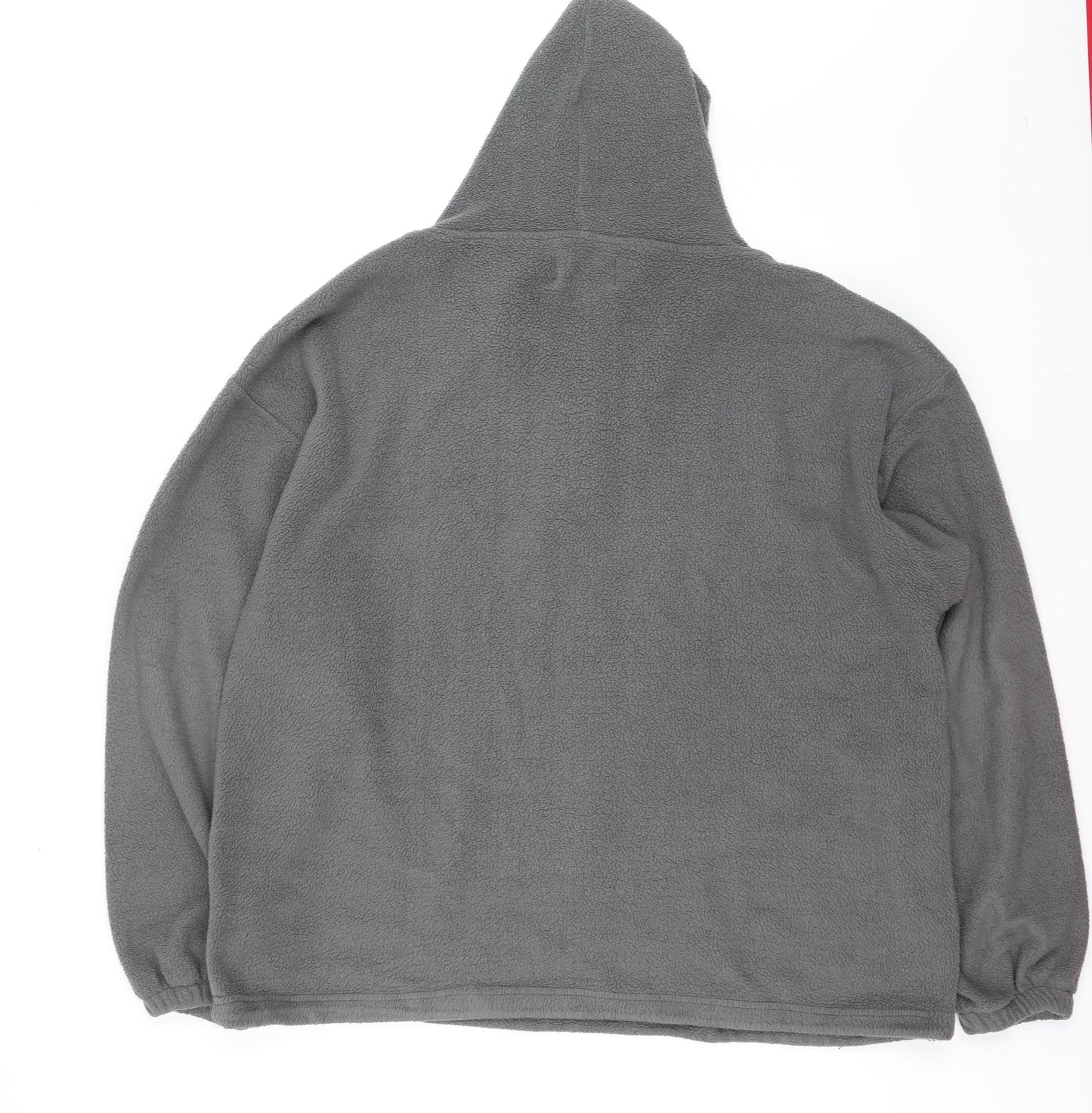 Scorpion Men's Grey Fleece 1/2 Zip Pullover Hoodie Size L