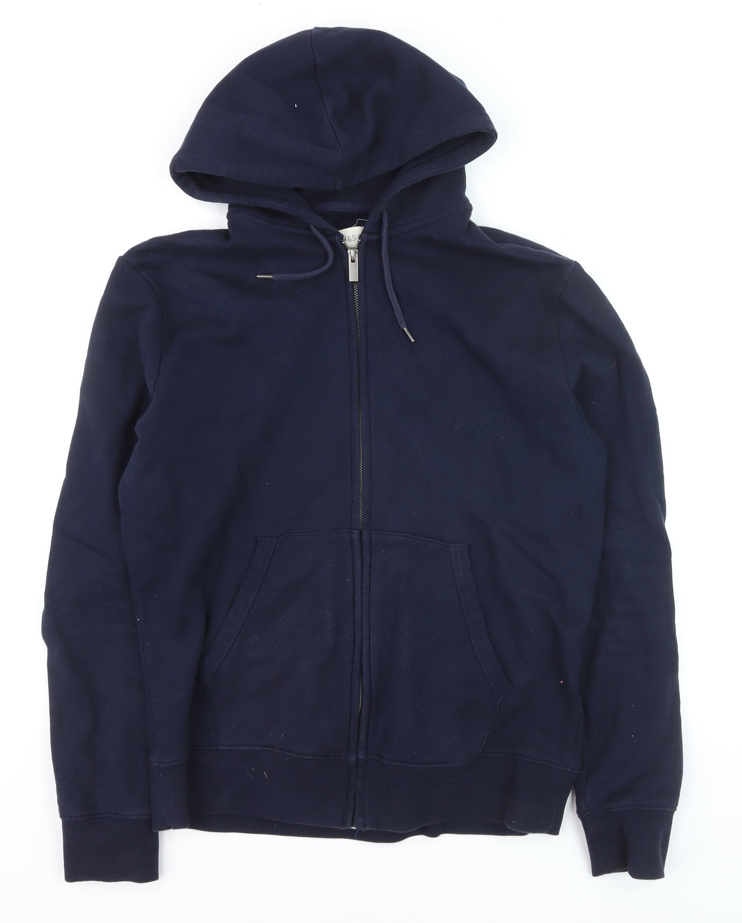 Marks and Spencer Men’s Blue Full Zip Hoodie Size M Cotton
