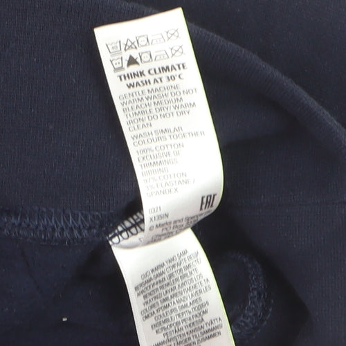 Marks and Spencer Men’s Blue Full Zip Hoodie Size M Cotton