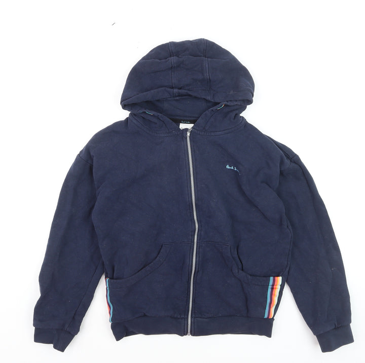 Paul Smith Boys Navy Blue Full Zip Hoodie 11-12 Years Cotton Blend