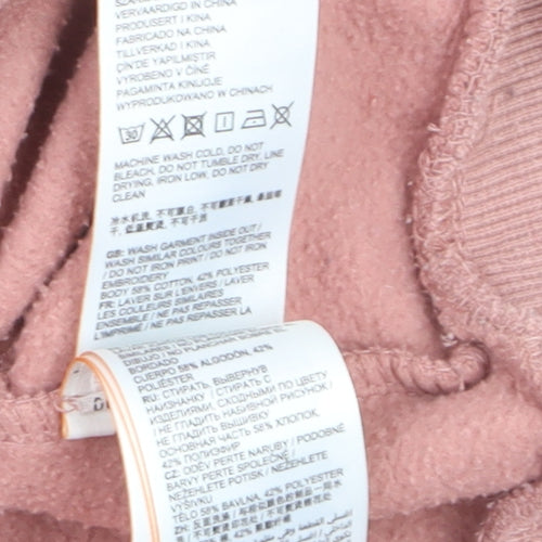 Superdry Women's Pink Pullover Sweatshirt UK 12 Cotton Blend Crew Neck