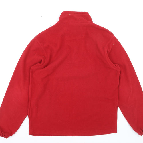 Regatta Men Red Fleece 1/4 Zip Pullover Sweatshirt M