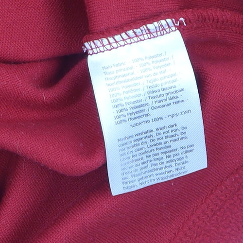 Regatta Men Red Fleece 1/4 Zip Pullover Sweatshirt M