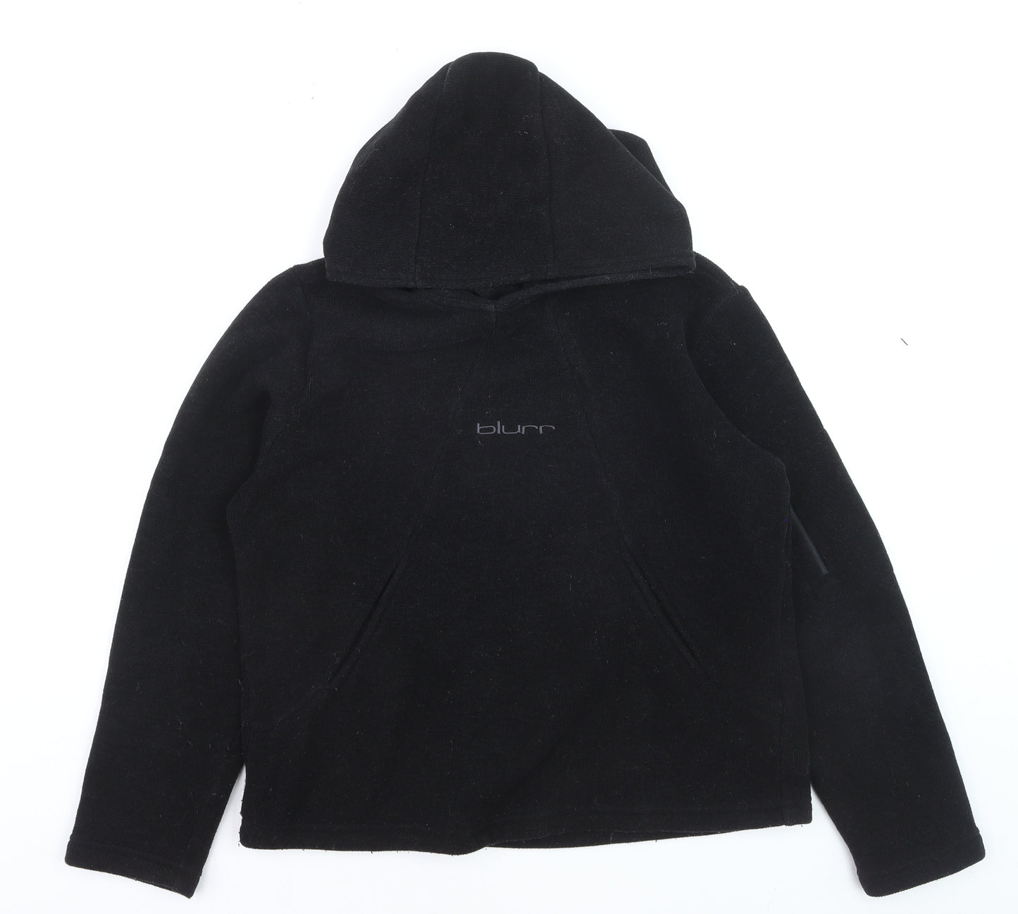 Blurr Men's Black Fleece Pullover Hoodie Medium