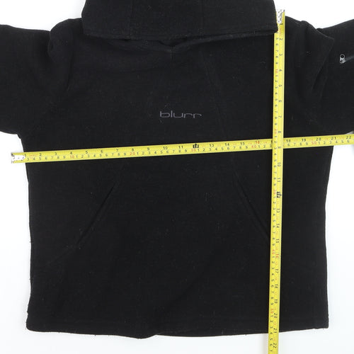 Blurr Men's Black Fleece Pullover Hoodie Medium