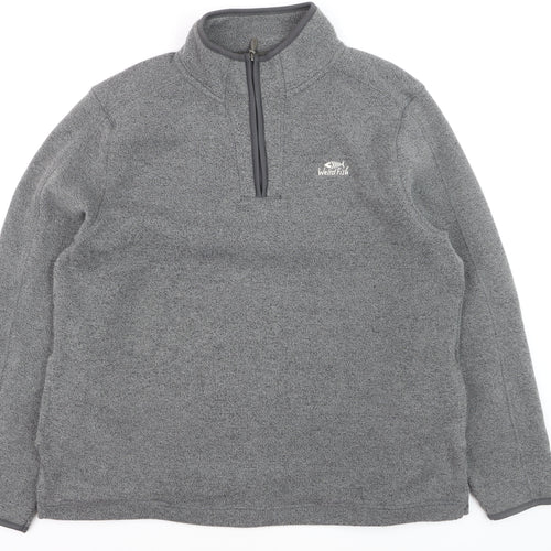 Weird Fish Men's Grey 3XL 1/4 Zip Fleece Pullover Sweatshirt