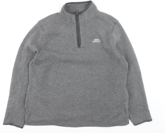 Weird Fish Men's Grey 3XL 1/4 Zip Fleece Pullover Sweatshirt