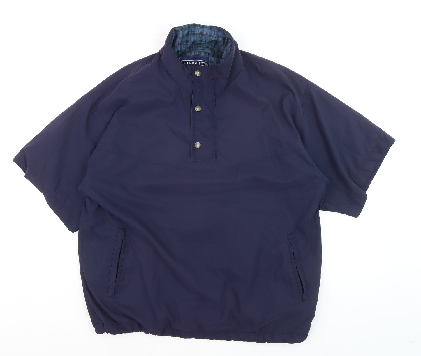 Proquip Men's Blue L Windbreaker Rainshield Short Sleeve Golf Jacket