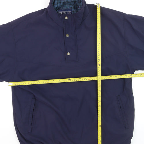 Proquip Men's Blue L Windbreaker Rainshield Short Sleeve Golf Jacket