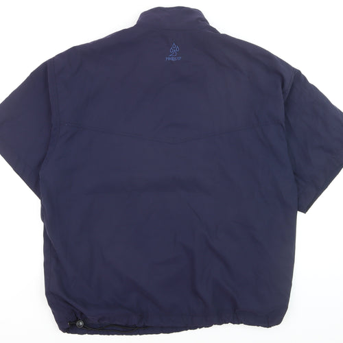 Proquip Men's Blue L Windbreaker Rainshield Short Sleeve Golf Jacket