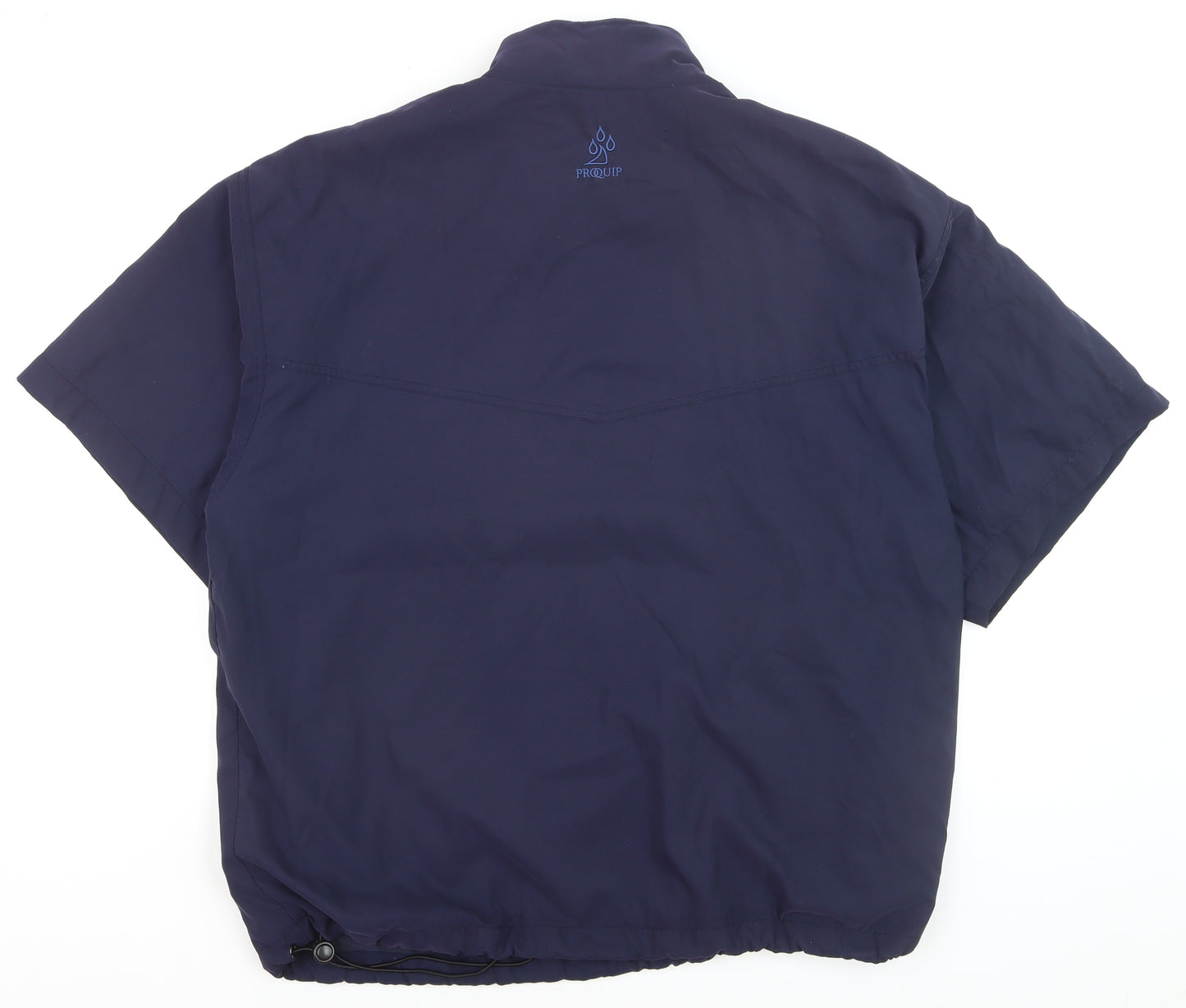 Proquip Men's Blue L Windbreaker Rainshield Short Sleeve Golf Jacket