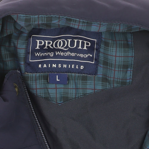 Proquip Men's Blue L Windbreaker Rainshield Short Sleeve Golf Jacket