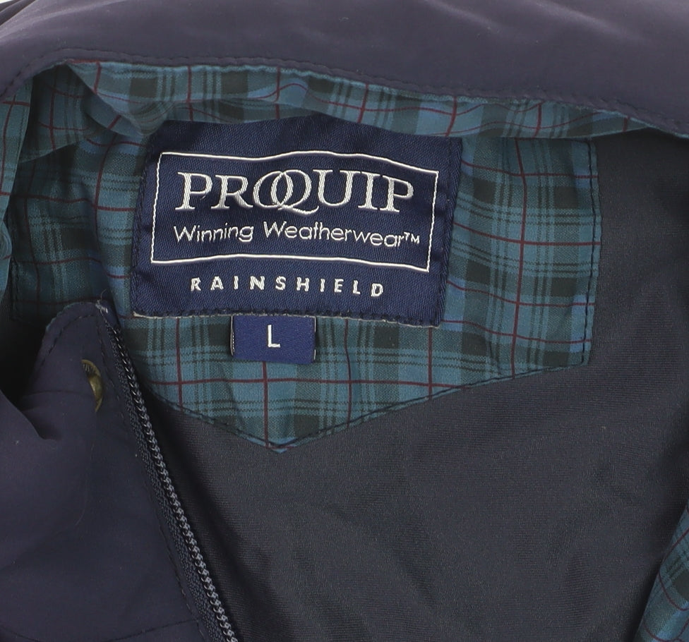 Proquip Men's Blue L Windbreaker Rainshield Short Sleeve Golf Jacket