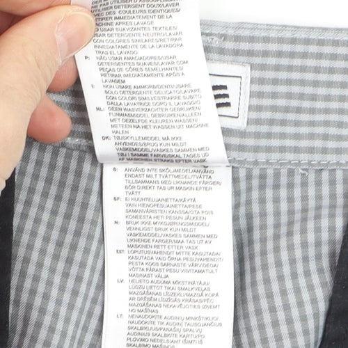 Adidas Men's Grey Check Chino Trousers Size 36x32 Regular Fit
