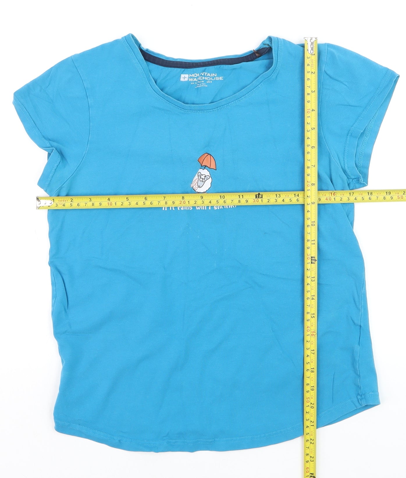 Mountain Warehouse Blue Kids L Funny Graphic Cotton T-Shirt