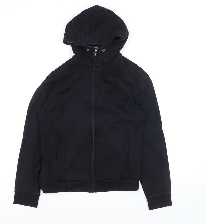 Hugo Boss Men's Black Regular Fit Full Zip Hoodie Size M