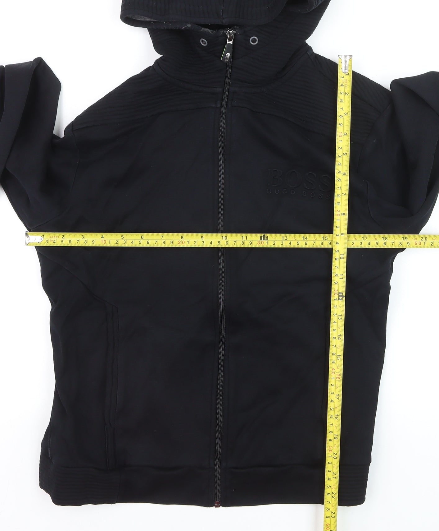 Hugo Boss Men's Black Regular Fit Full Zip Hoodie Size M