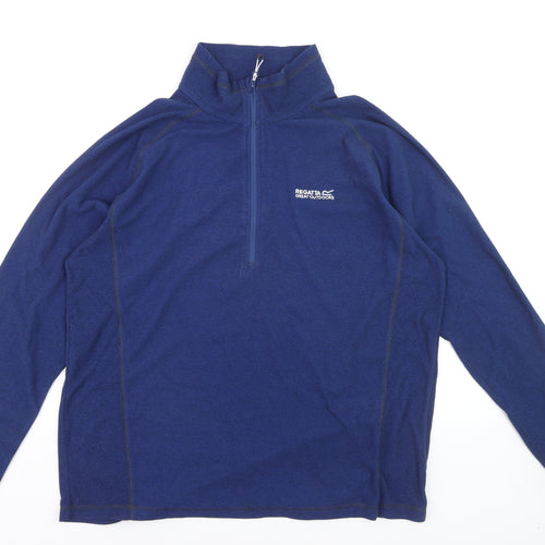 Regatta Mens Blue 2XL Pullover Fleece Sweatshirt Half Zip Outdoor Top
