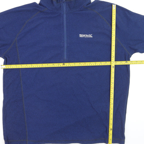Regatta Mens Blue 2XL Pullover Fleece Sweatshirt Half Zip Outdoor Top