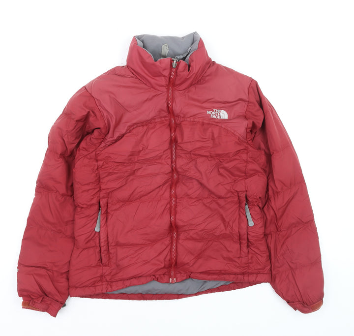 The North Face Women's Red Nylon Down Puffer Jacket Size S
