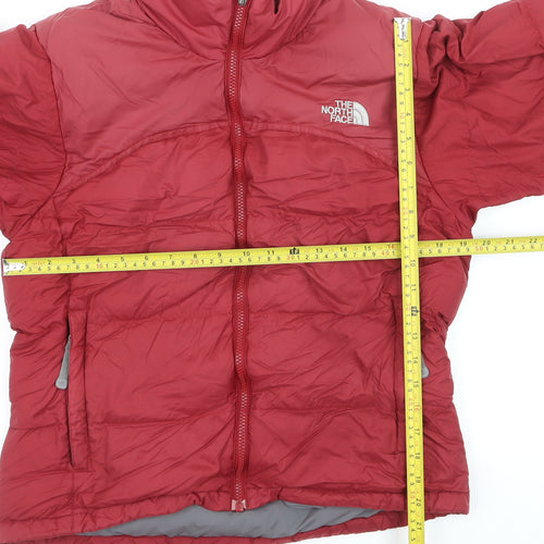 The North Face Women's Red Nylon Down Puffer Jacket Size S