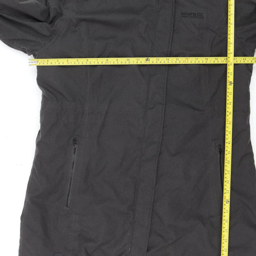 Regatta Great Outdoors Women's Black Hooded Parka Coat UK 18 Waterproof
