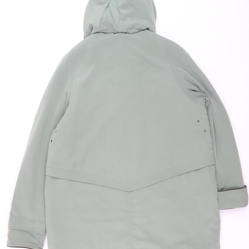 EWM Pure Classics Women’s Green Hooded Parka Coat Size 16