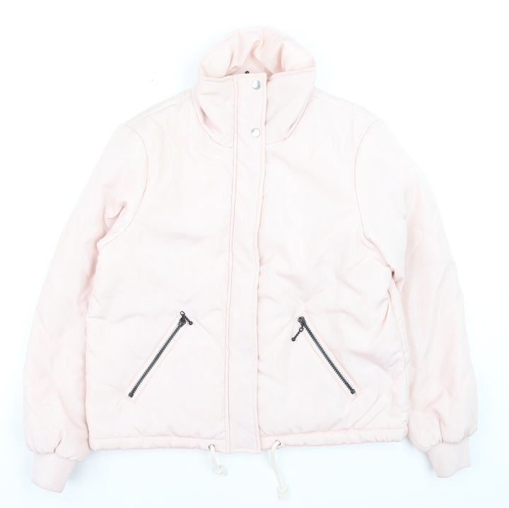 Noisy May Women's Pink Puffer Jacket M Zip Winter Casual Coat