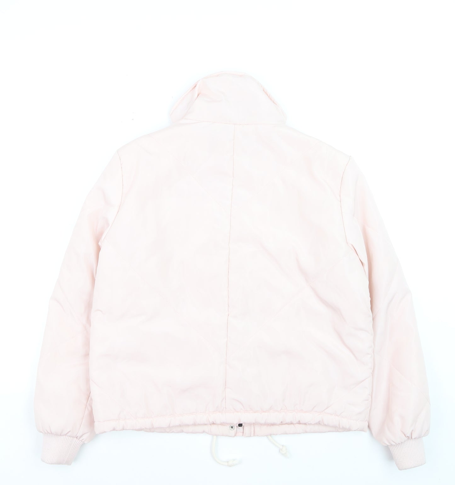 Noisy May Women's Pink Puffer Jacket M Zip Winter Casual Coat