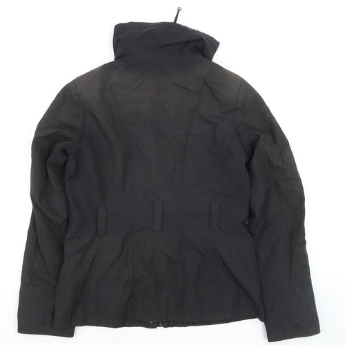Star by Julien Macdonald Women's Black Hooded Parka Jacket Size 10