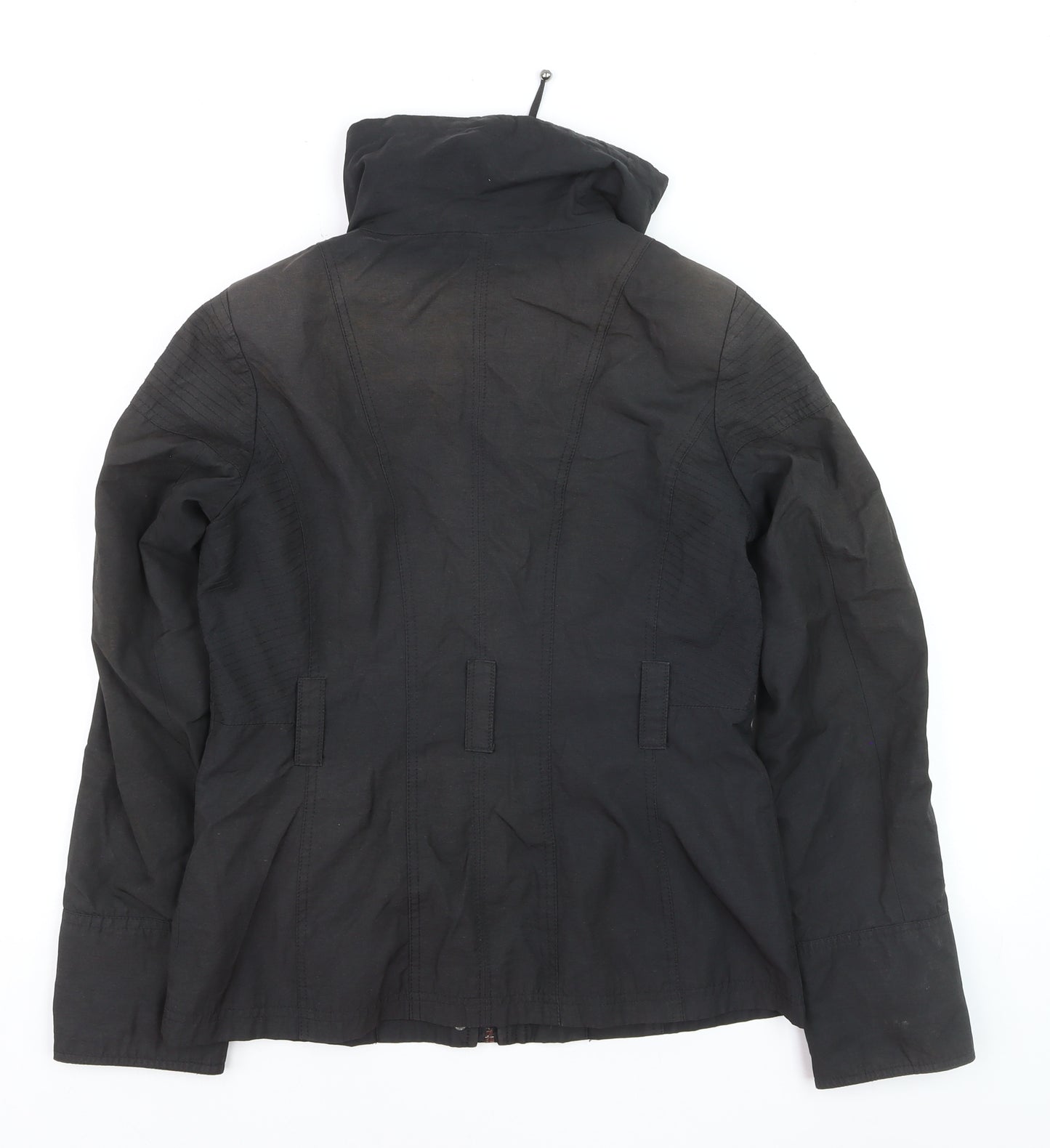 Star by Julien Macdonald Women's Black Hooded Parka Jacket Size 10