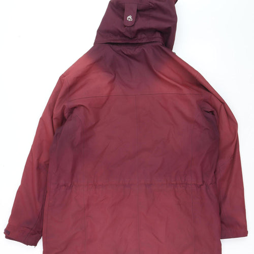 Craghoppers Women's Red Waterproof Hooded Rain Jacket Size 18