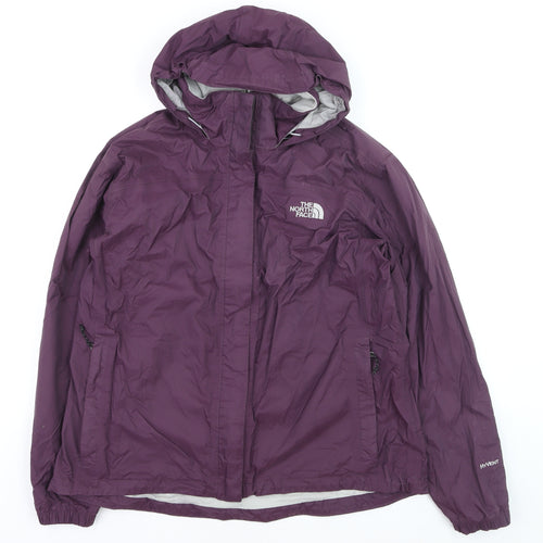 The North Face Unisex Purple XL Waterproof Hooded Rain Jacket