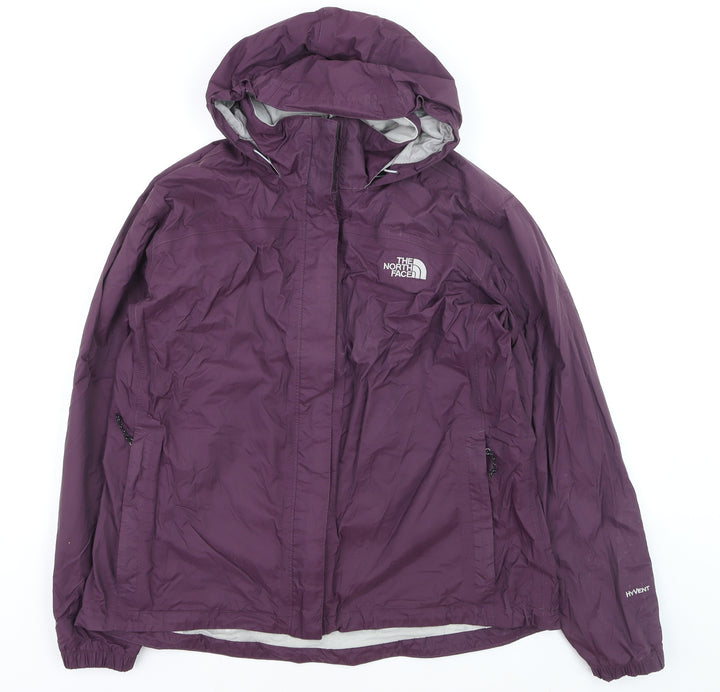 The North Face Unisex Purple XL Waterproof Hooded Rain Jacket