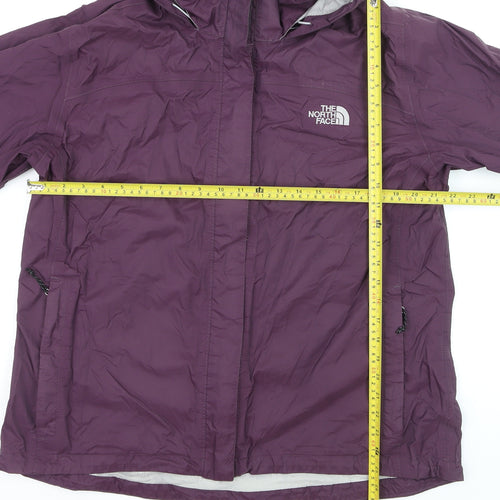The North Face Unisex Purple XL Waterproof Hooded Rain Jacket
