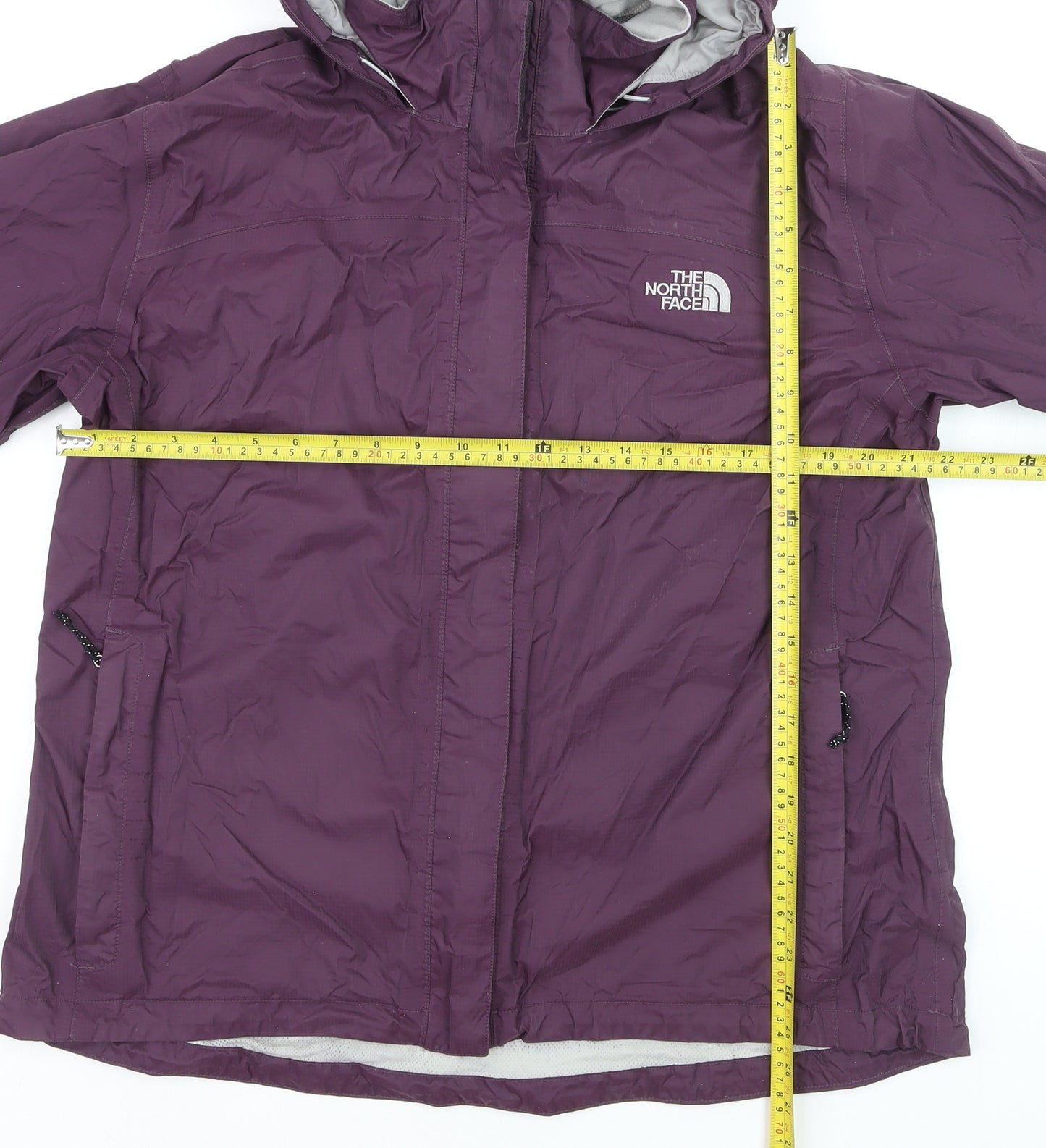 The North Face Unisex Purple XL Waterproof Hooded Rain Jacket