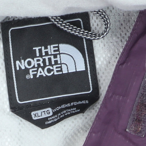 The North Face Unisex Purple XL Waterproof Hooded Rain Jacket