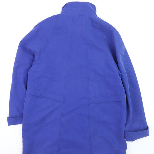 House of Fraser Women Blue Size 12 Long Overcoat Lined Polyester Jacket
