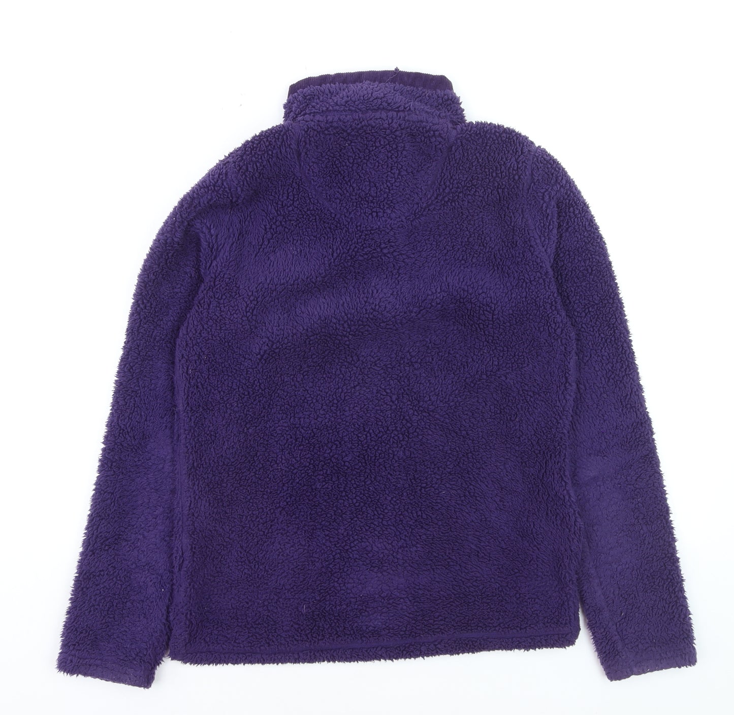 Crew Clothing Co Women Purple Fleece Henley Sweatshirt Size 10